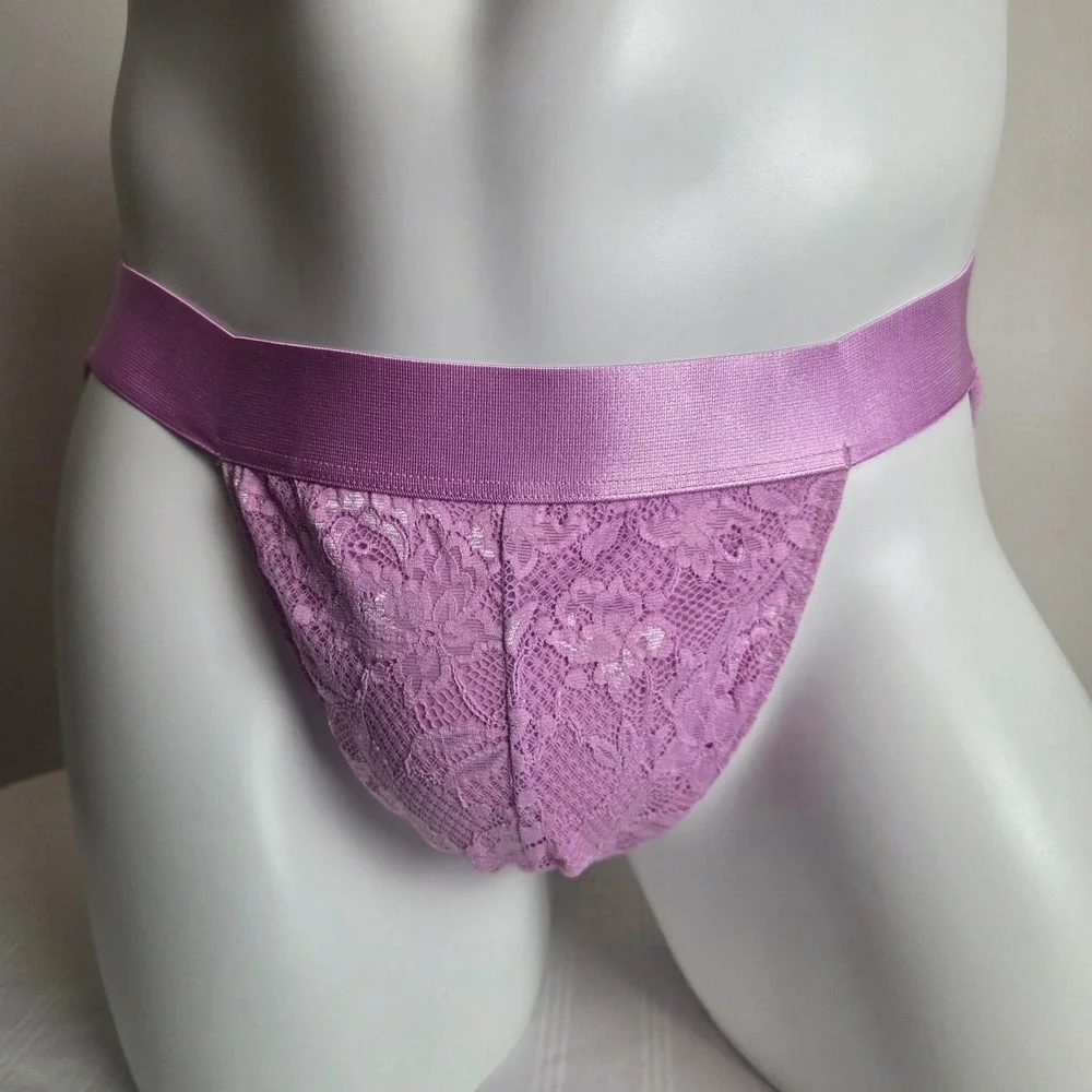 Cosabella Never Say Never Mens Sports Brief Neela Flower Purple Lace XL NEW